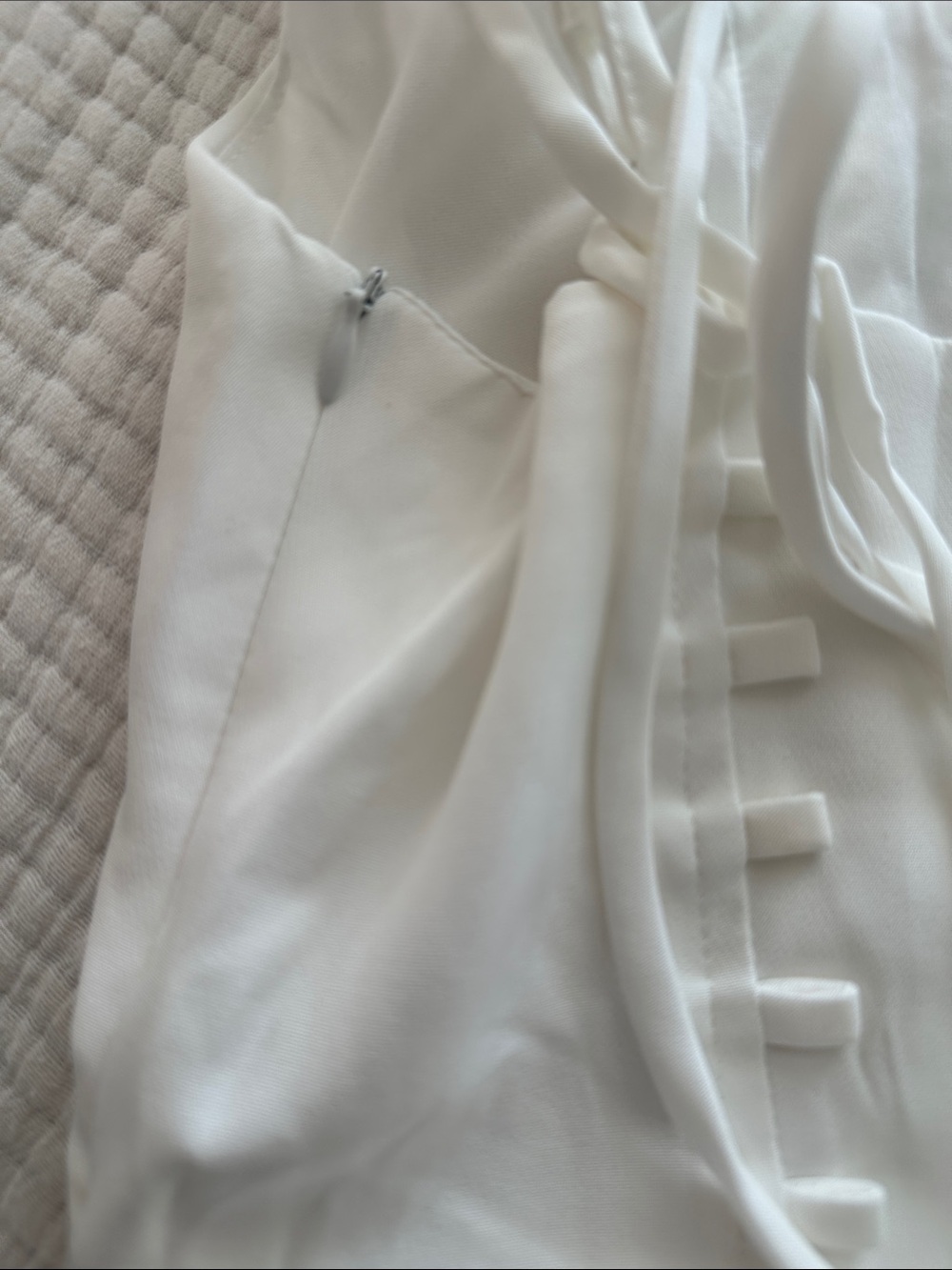 Aria Bella/BabyBoo “Cornelia” White Mini Draped Dress XS NWT NIB - Picture 10 of 12